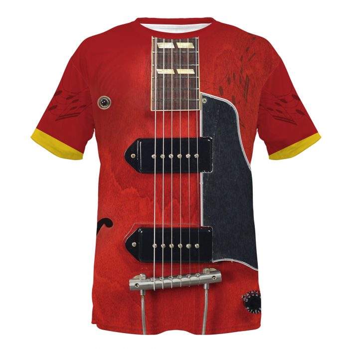 I’M Guitar Granpa Except Much More Cooler Aop 3D T-Shirt  Red/Orange Style