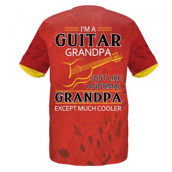 I’m Guitar Granpa Except Much More Cooler AOP 3D T-Shirt  Red/Orange Style