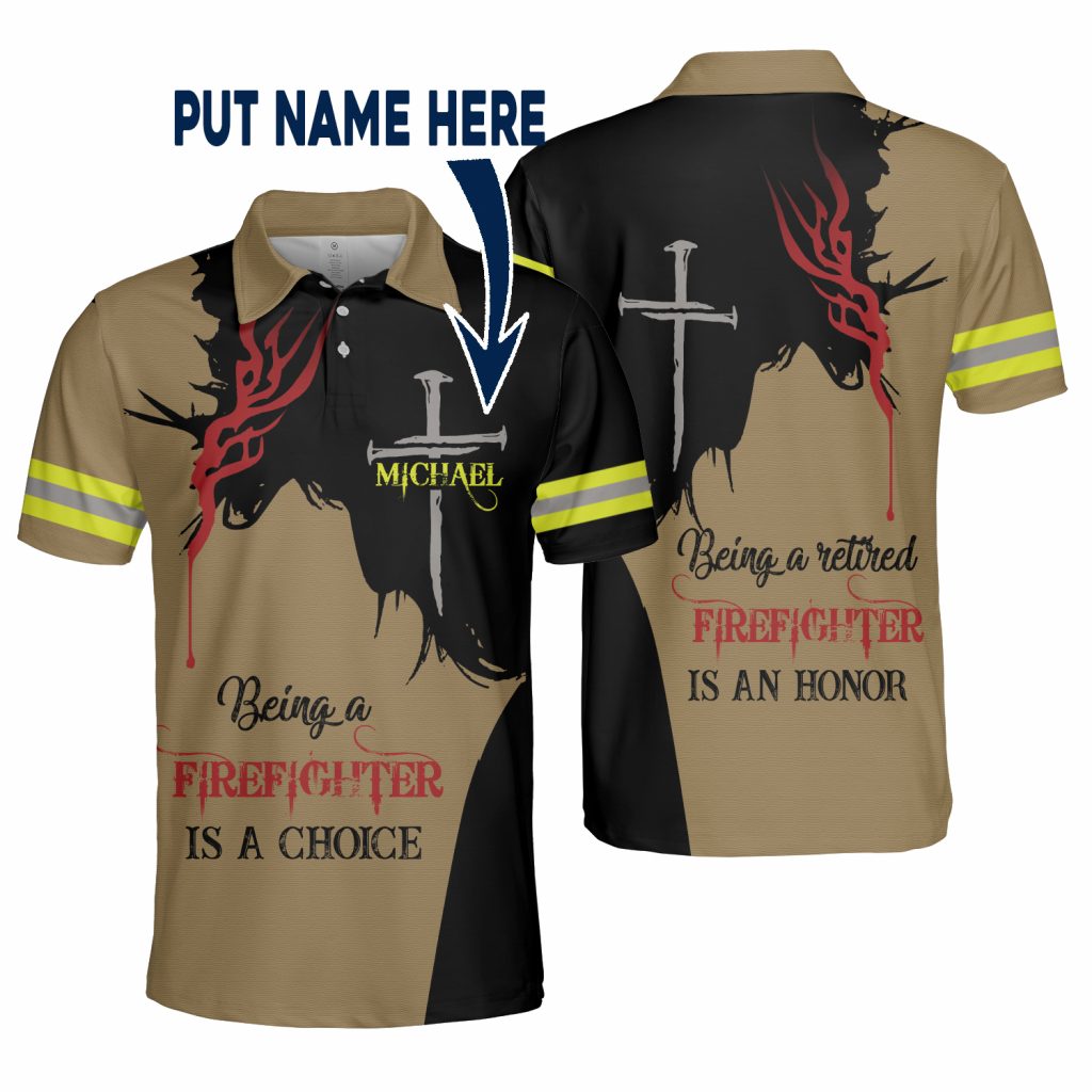 Custom Name Being A Firefighter  An Honor God Chris Aop Polo Shirt