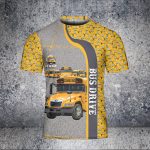 Custom Name Bus Driver Always Be One Of My Kid School AOP 3D T-Shirt