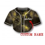 Custom Name Gamini Zodiac Girl Galaxy Crop Jersey Baseball Women