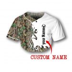 Custom Name Camouflage Deer Hunting Crop Jersey Baseball Women