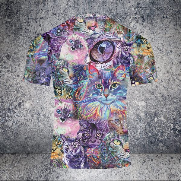 Cat Colorful Hawaii Unisex T-Shirt 3D For Cat Lover