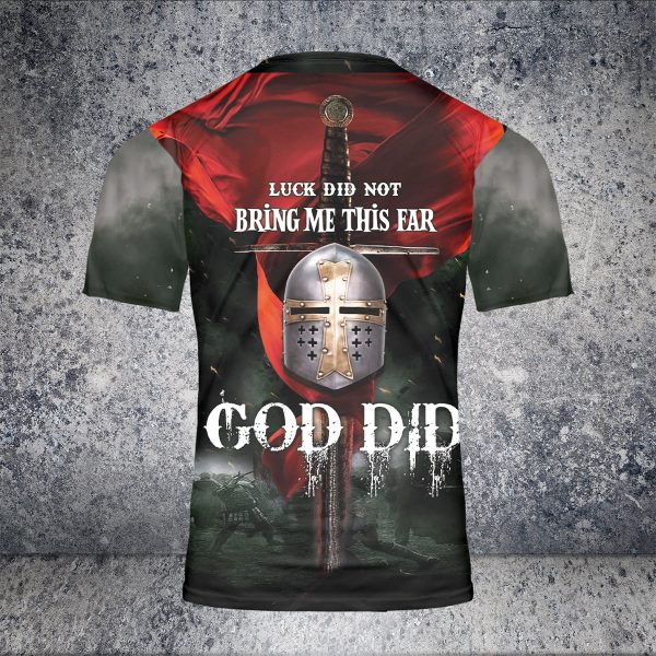 Knight Warrior God Bring Me This Far God Did AOP T-Shirt