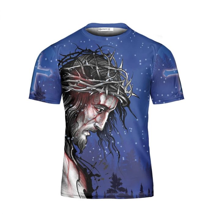 Godoprint Custom Name I Believe In God Jesus T-Shirt 3D, Christ Cross Christian Shirt For Men Women, Love Jesus Gift