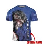 Godoprint Custom Name I Believe in God Jesus T-Shirt 3D, Christ Cross Christian Shirt for Men Women, Love Jesus Gift