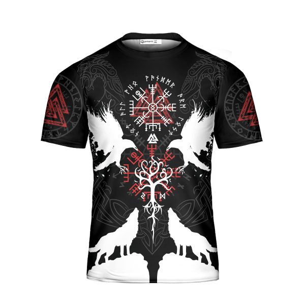 GodoPrint Custom Name Viking Shirt for Men, I Am The Man of The Norse Tattoo Skull Viking T-Shirt 3D, Viking Dad Gift
