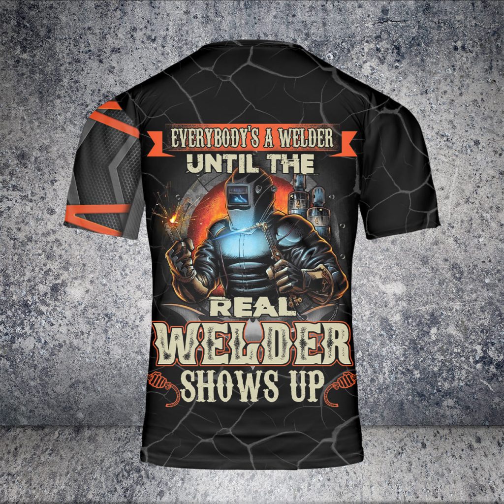 Godoprint Custom Name Real Welder T-Shirt For Men, Funny Braze Engineer Welding Shirt 3D, Welder Gift, Welder Shirt