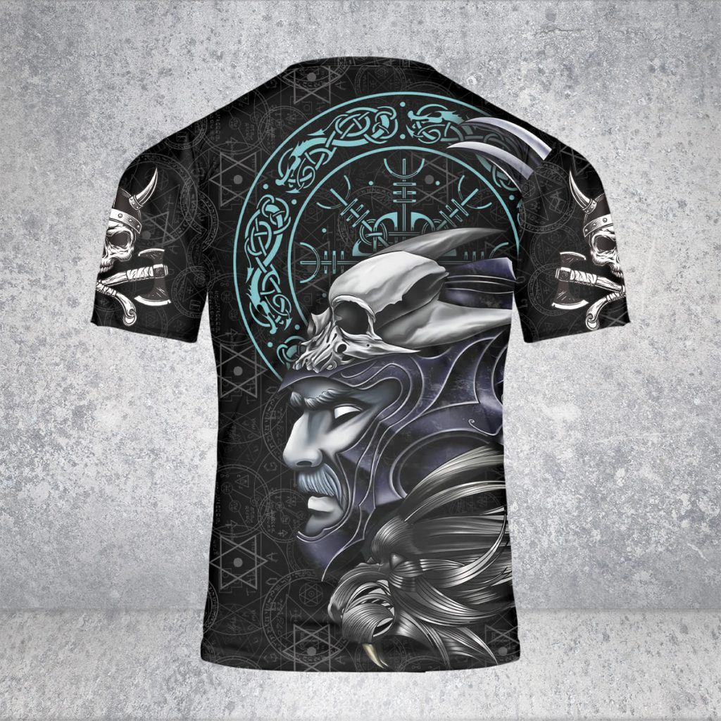 Godoprint Custom Name Viking T-Shirt 3D Unisex, Viking Warrior Skull Shirt, Vikings Shirt For Men Women, Viking Gift
