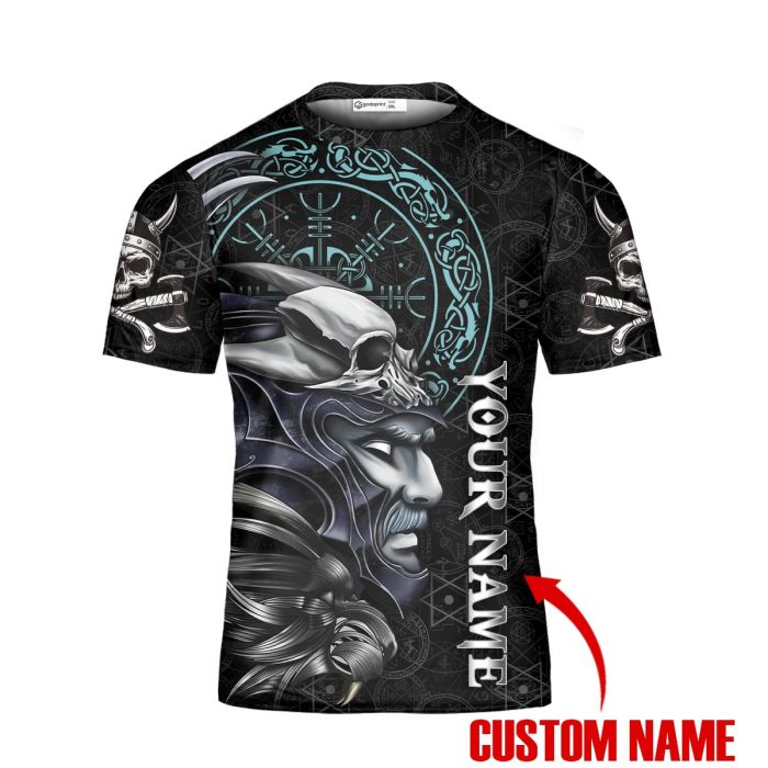 Godoprint Custom Name Viking T-Shirt 3D Unisex, Viking Warrior Skull Shirt, Vikings Shirt For Men Women, Viking Gift