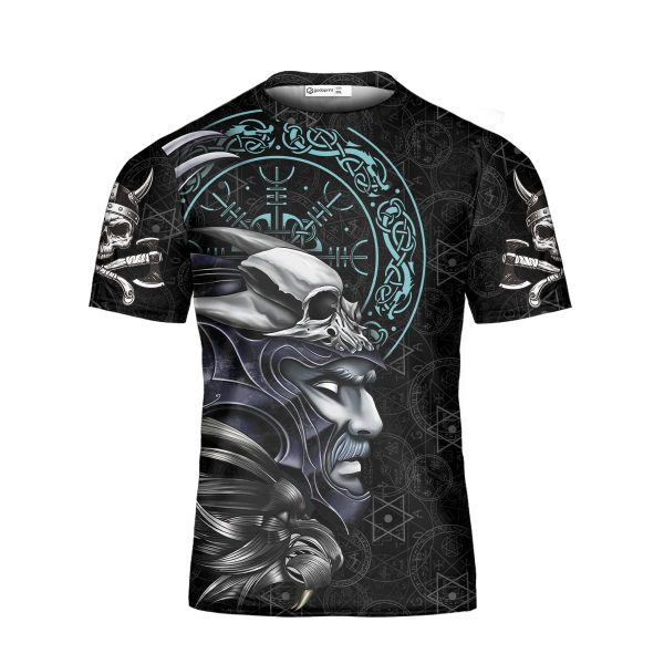 GodoPrint Custom Name Viking T-shirt 3D Unisex, Viking Warrior Skull Shirt, Vikings Shirt for Men Women, Viking Gift