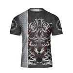 GodoPrint Custom Name Better To Be A Wolf of Odin Than A Lamb of God Viking T-Shirt 3D, Men’s Viking Shirts