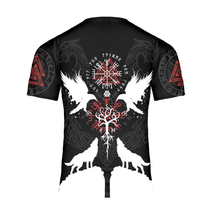 Godoprint Custom Name Ravens Wolf Tree Root Viking T-Shirt 3D, Viking Shirts For Men And Women, Love Vikings Gift