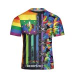 GodoPrint GAY God Accepts You Rainbow Lips LGBT Support Shirt, Gay T-Shirt, Jesus Christian Shirt, Gay Pride Gift