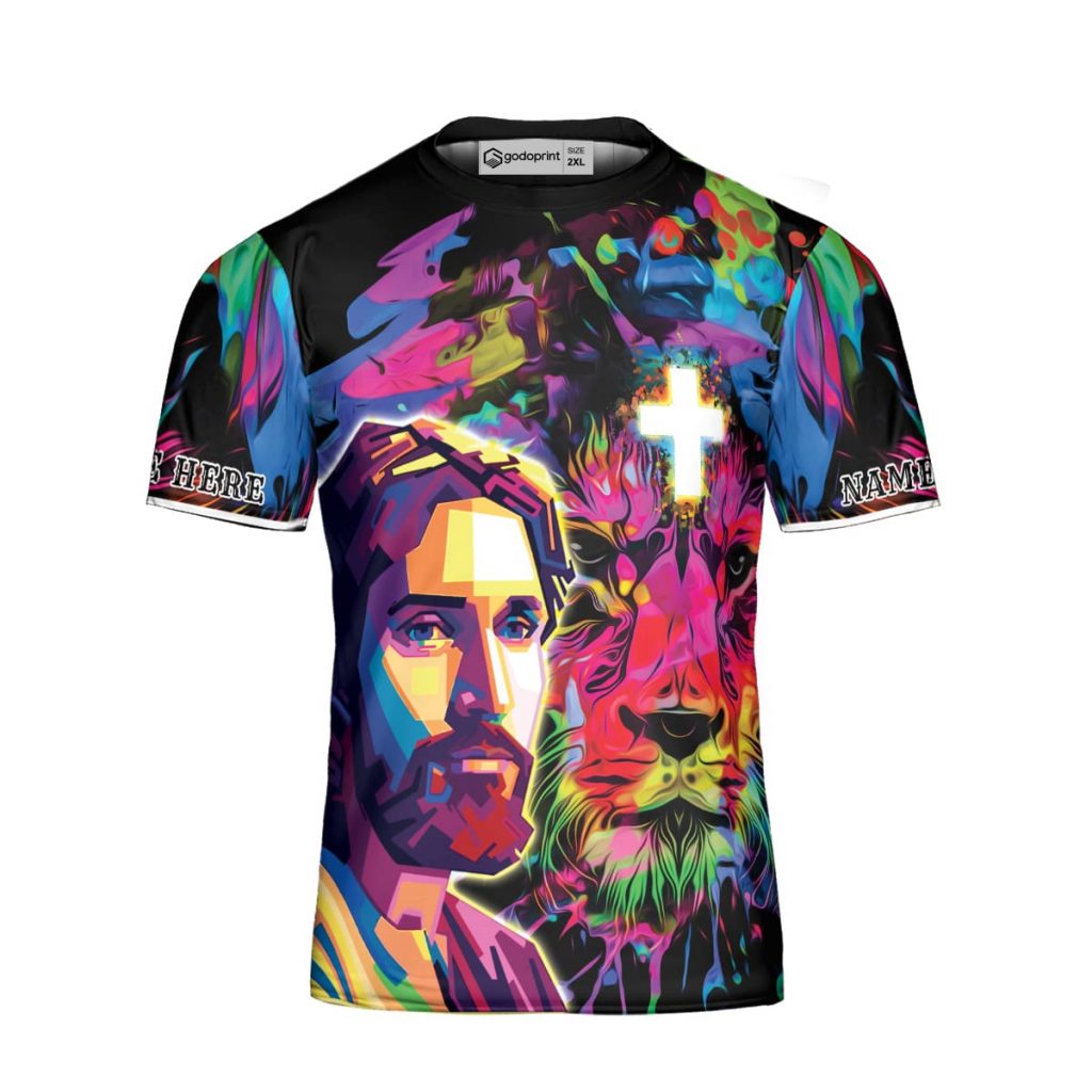 Godoprint December Guy Son Of God Christ Lion T-Shirt 3D, Aop Jesus Shirt For Men, Christian Shirt Gift For Birthday