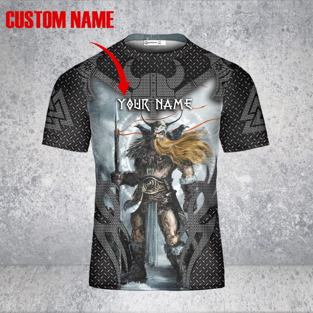 Godoprint Custom Name Warrior I Never Lose Viking T-Shirt 3D, Aop Viking Shirt For Men, Viking Tee, Love Viking Gift