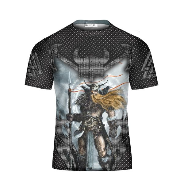 GodoPrint Custom Name Warrior I Never Lose Viking T-Shirt 3D, AOP Viking Shirt for Men, Viking Tee, Love Viking Gift