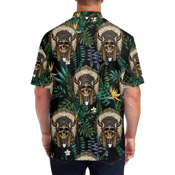 Godoprint Native American Hawaiian Shirt Unisex, Mens Hawaiian Shirts Short Sleeve Casual, Native Indian Women Aloha Shirt