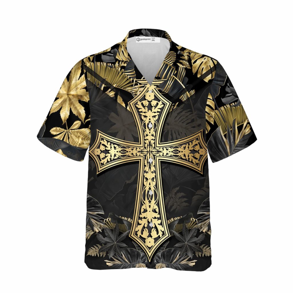 Godoprint Jesus Hawaiian Shirts For Men, Jesus He Lay Down His Life For His Friends Casual Short Sleeve Jesus Shirt Men