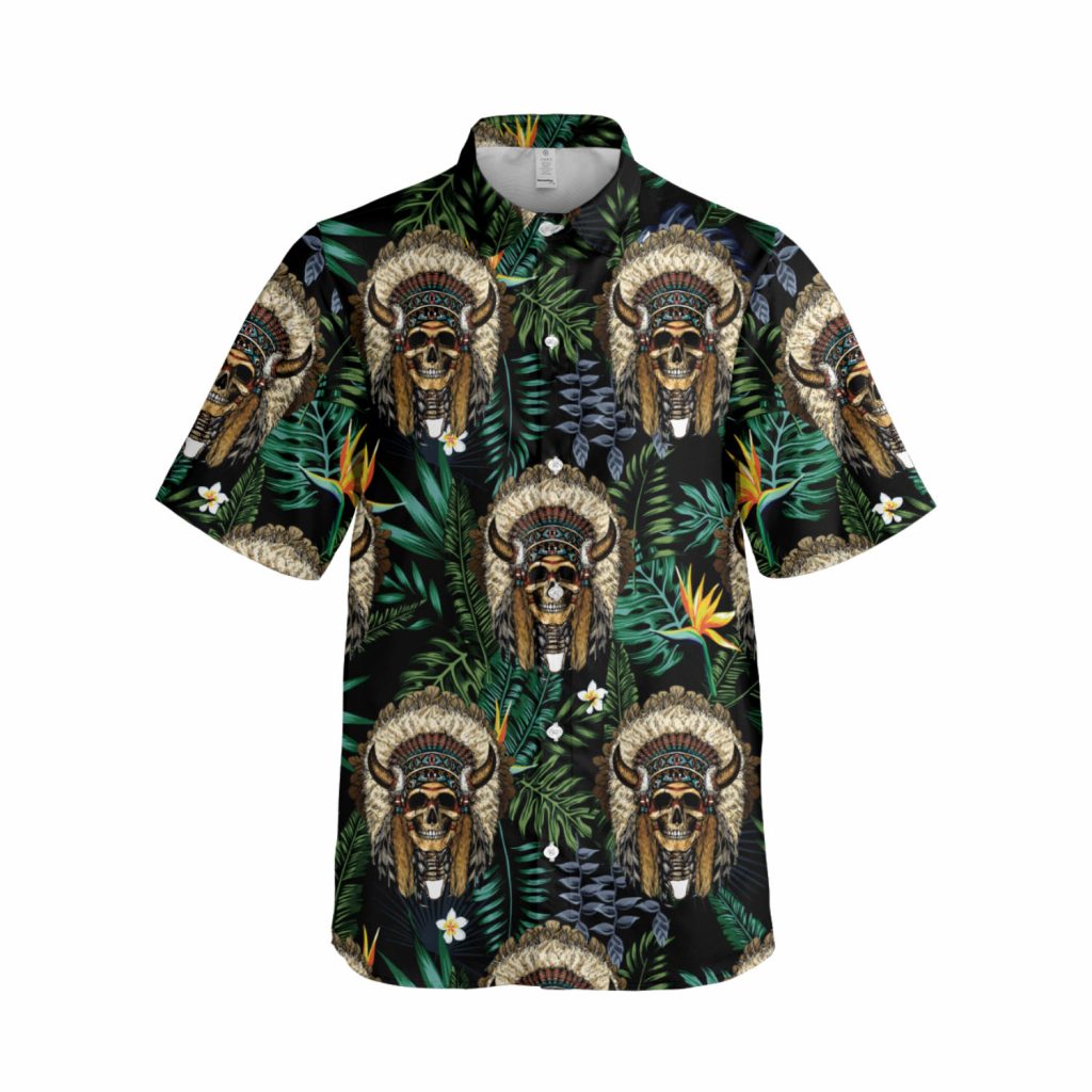 Godoprint Native American Hawaiian Shirt Unisex, Mens Hawaiian Shirts Short Sleeve Casual, Native Indian Women Aloha Shirt