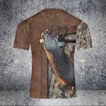 Godoprint Personalized Love Deer Shirt 3D, Deer Men’s T-shirt Print Tee Custom Gift for Deer Hunter Hunting Lovers