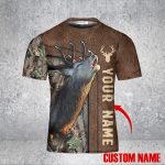 Godoprint Personalized Love Deer Shirt 3D, Deer Men’s T-shirt Print Tee Custom Gift for Deer Hunter Hunting Lovers