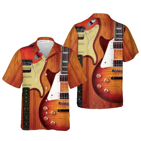Godoprint Best Guitarist In The Country Guitar Hawaiian Shirt for Men, Gift for Guitar Lover Music Instrument Player