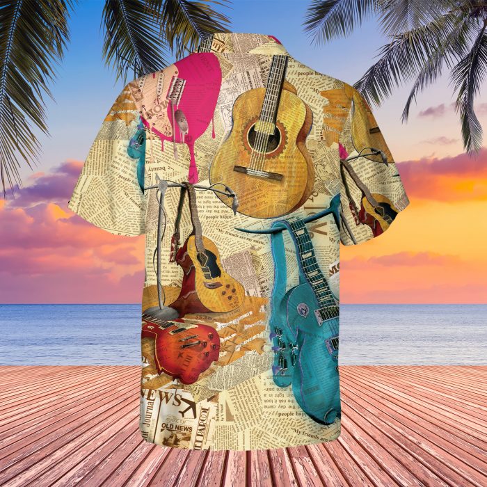 Godoprint Best Guitarist In The Country Guitar Hawaiian Shirt For Men, Gift For Guitar Lover Music Instrument Player