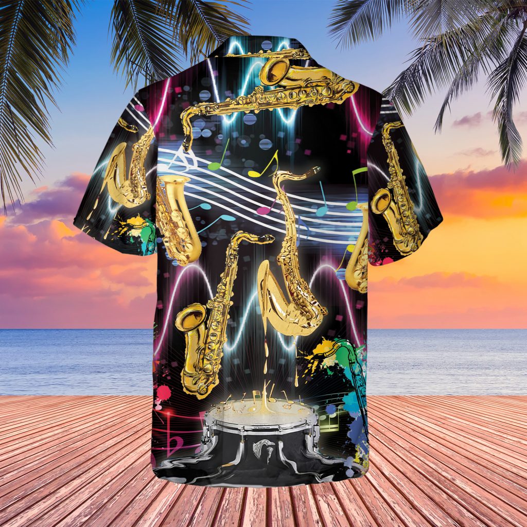 Godoprint Saxophone Is My Life Love Saxophone Hawaiian Shirt For Men Tee Gift For Music Instrument Player Musician