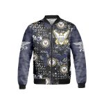 All Gave Some U.S Navy Fleece Bomber Jacket AOP Zip-up Camouflage Military Gift for Veteran’s Day