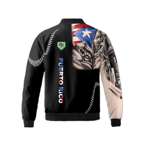 Puerto Rico Team 3D Coqui Fleece Bomber Jacket
