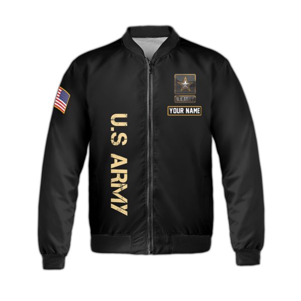 Custom Name All Gave Some Some Gave All US Army Veteran Fleece Bomber Jacket