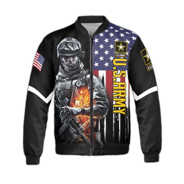 Army Veteran Being A Soldier Is A Choice Fleece Bomber Jacket