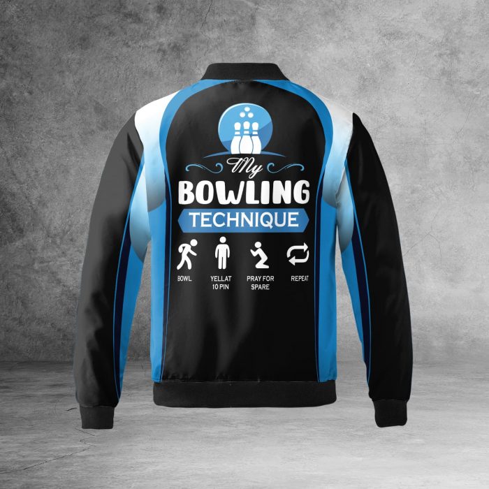 My Bowling Technique Unique Bowling Fleece Bomber Jacket