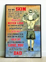 Personalized Boxing Dad And Child Never Lose Custom Poster Unframed Son Dad Gift