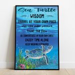 Sea Turtle Wisdom Poster Home Decor Inspirational Wall Decor Poster Unframed