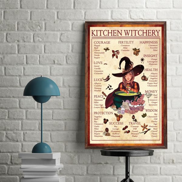 Kitchen Witchery Poster, Witches Poster, Witches Magic Knowledge Wall Art