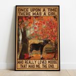 Moose Once Upon A Time Vertical Moose Print for Love Moose Poster Unframed