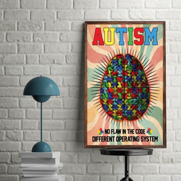 Different Operating System Autism Empowerment Poster Unframed