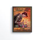 Breast Cancer Poster – I Can Do All Things Through Christ Who Strengthens Me Poster Unframed