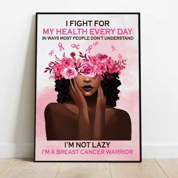 Breast Cancer Poster – I Can Do All Things Through Christ Who Strengthens Me Poster Unframed