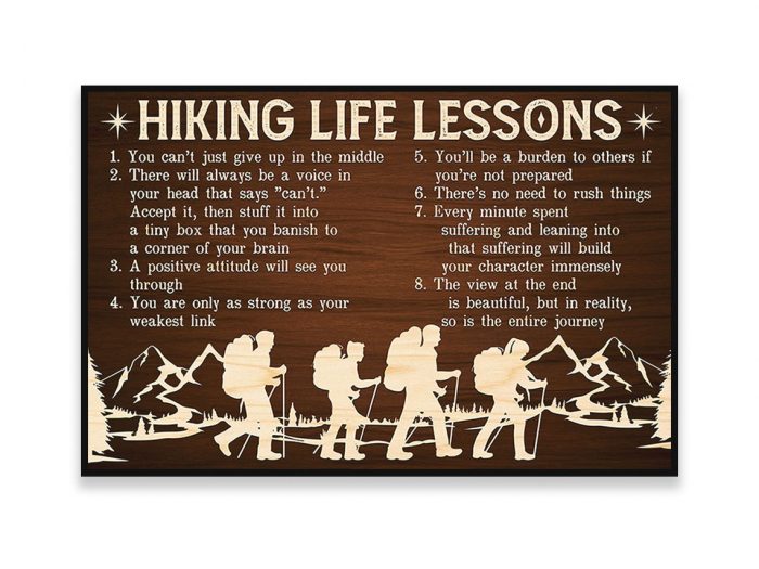 Life Lessons Icon Hiking – Outdoor Poster Unframed Wall Decor For Living Room Bedroom