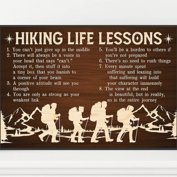 Life Lessons Icon Hiking – Outdoor Poster Unframed Wall Decor For Living Room Bedroom