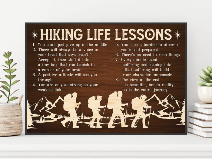 Life Lessons Icon Hiking – Outdoor Poster Unframed Wall Decor For Living Room Bedroom