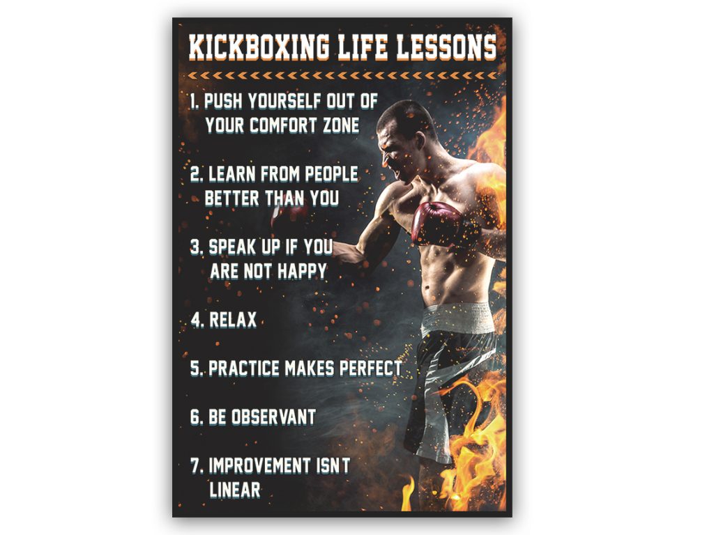 Fishing Fun Kickboxing Poster – Kickboxing Life Lessons Poster Wall Art Home