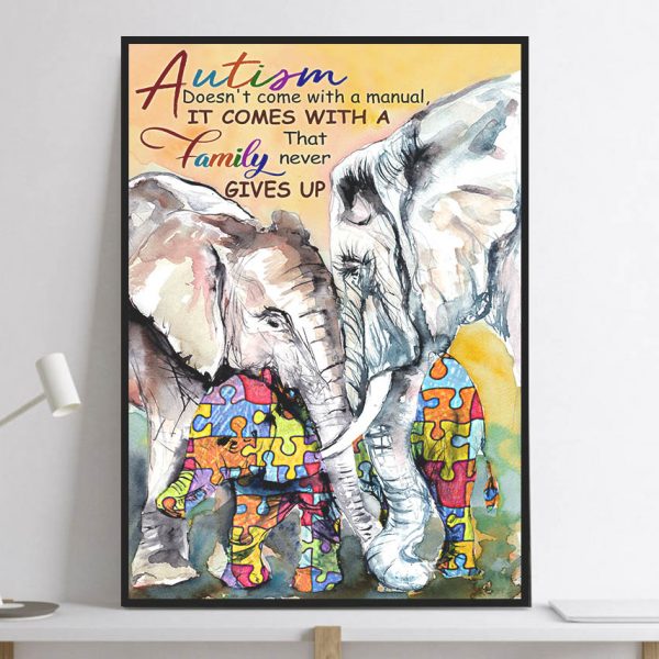 Personalized Dad And Daughter Name Autism Comes With A Father Who Never Gives Up Vertical Poster