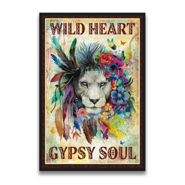 Wild Heart Gypsy Hippie Soul Gypsy Child White Horse Poster Unframed Art Decor