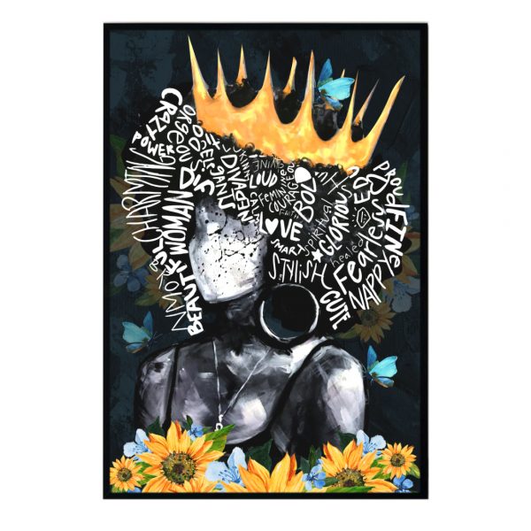 Powerful Black Girl Vertical Poster Black Proud And Educated Melanin Power Unframed Poster