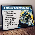 Motorcycle Racing Life Lesson Poster Gift for Motorcycle Player