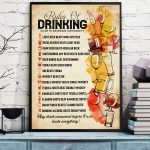 Beer Wine Drinking Rules Poster Unframed With 14 Rule Life Art Decor